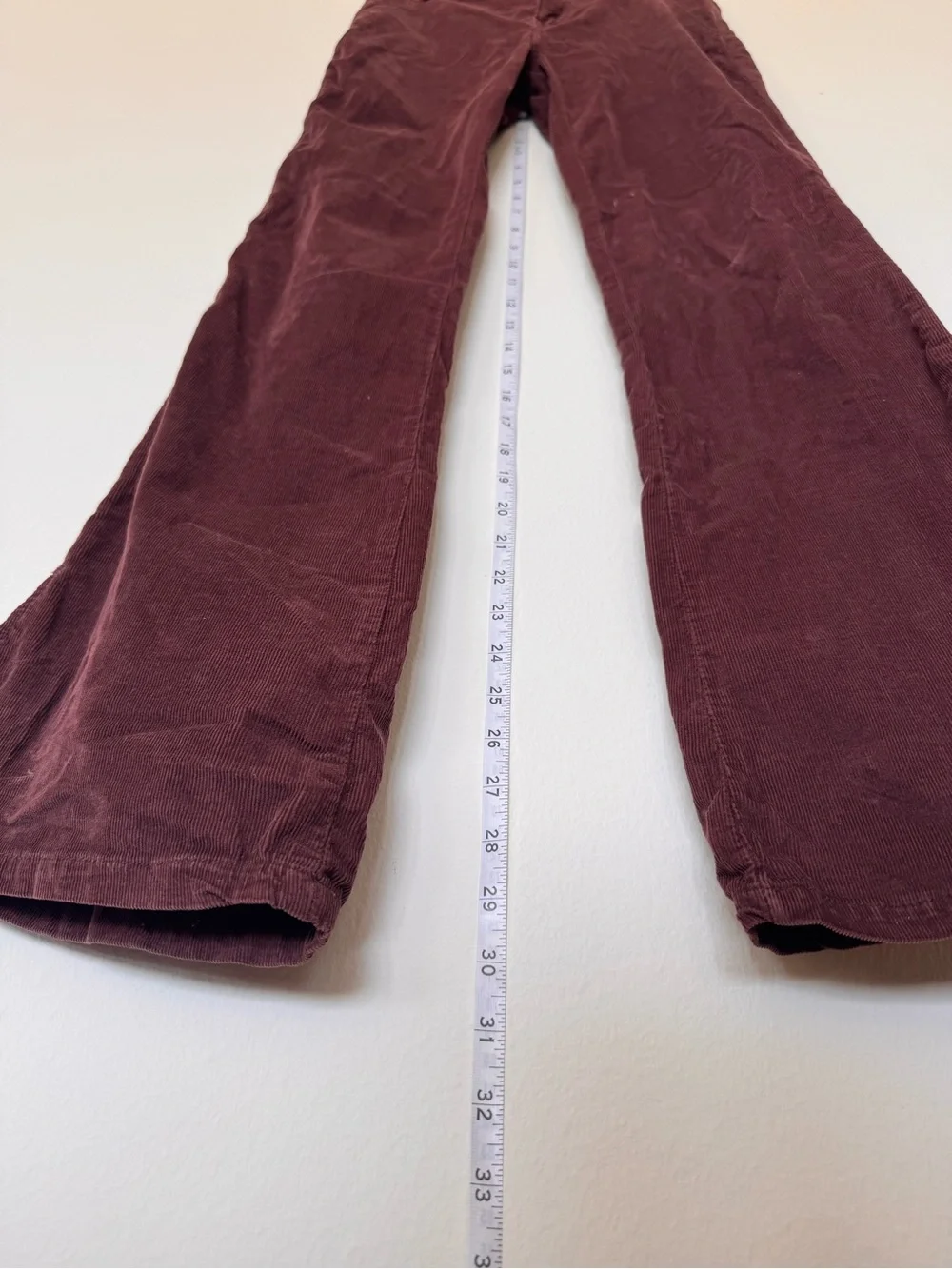 We the Free Size 26 Corduroy Red Brown Flare Pants Boho Indie 70s Southwest - Picture 3 of 8